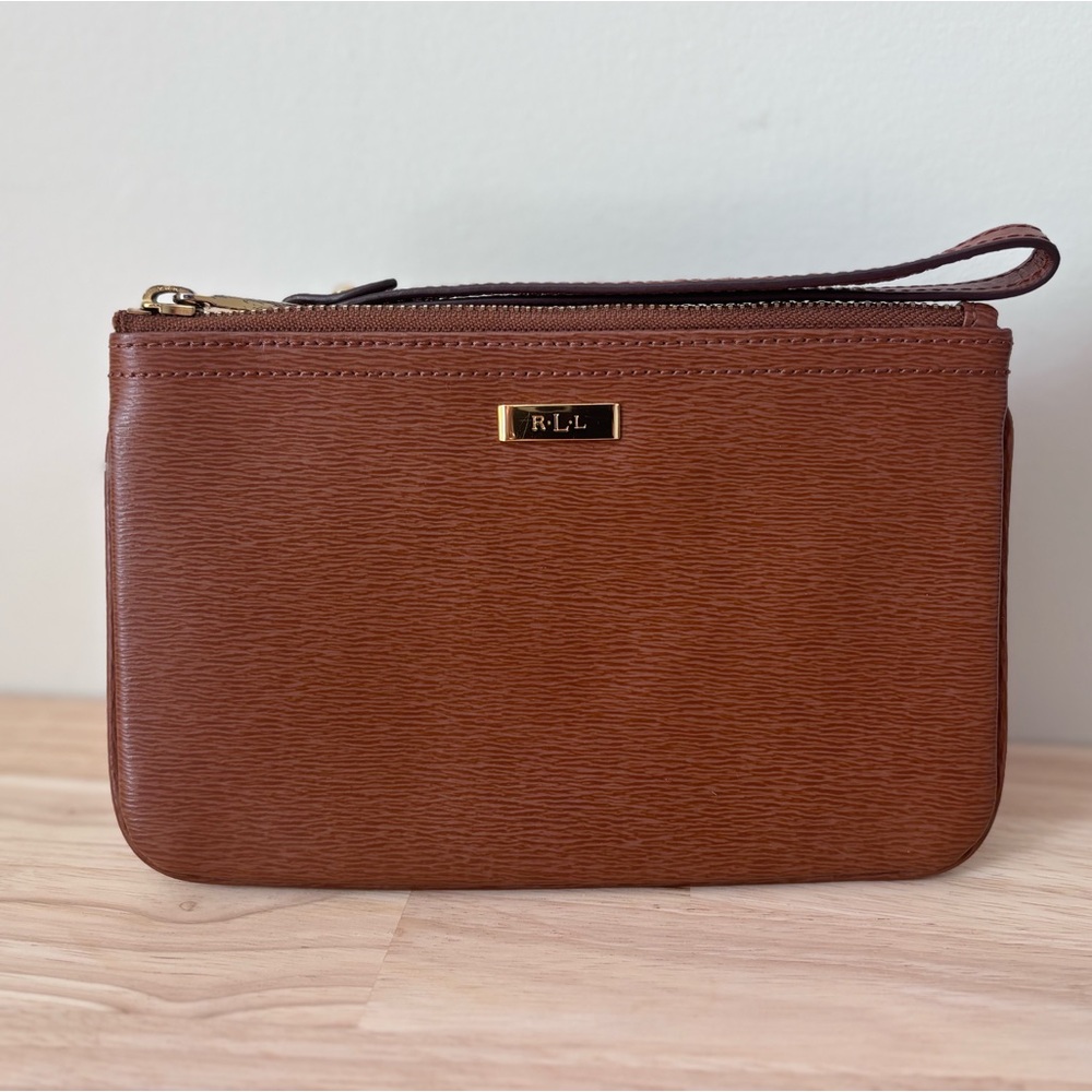 Lauren Ralph Lauren Brown Leather Wristlet
